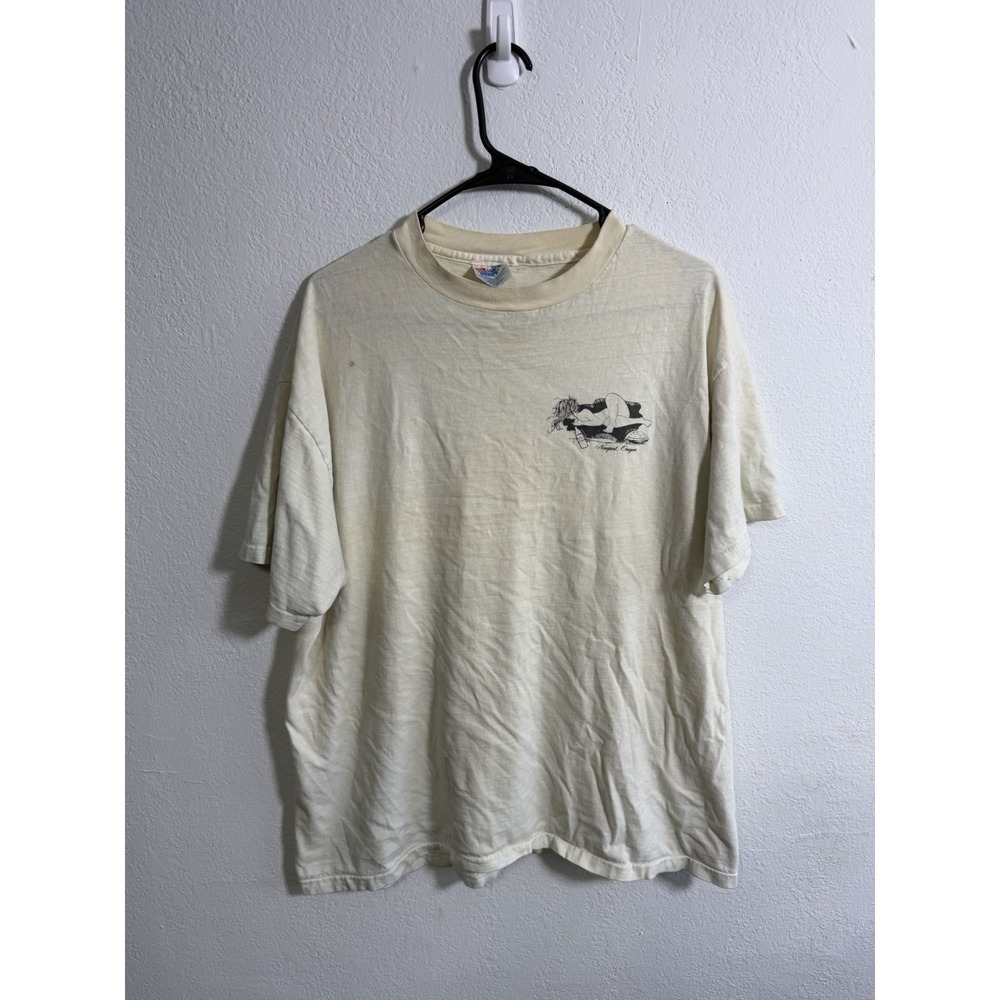 Vintage 90s Lady Newport, Oregon‎ Size XL Single Stitch T Shirt